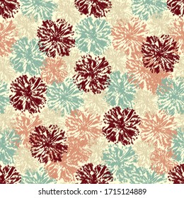Seamless abstract ikat pattern with the image of floral ornament.
