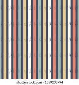 Seamless abstract ikat pattern with multicolored stripes.
