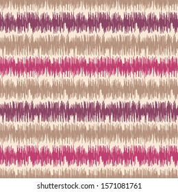 Seamless abstract ikat pattern with multicolored stripes.

