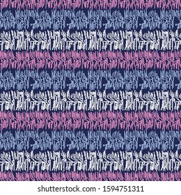Seamless abstract ikat pattern with multicolored stripes.

