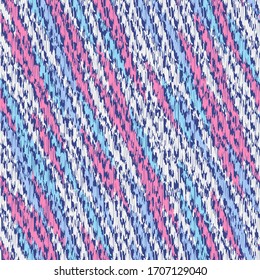 Seamless abstract ikat pattern with multicolored stripes.
