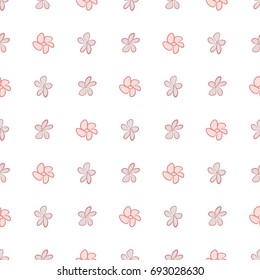 Seamless abstract illustrations of flower, conceptual. Good for design background. Cartoon style vector graphic.