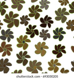 Seamless abstract illustrations of flower, conceptual. Good for design background. Cartoon style vector graphic.