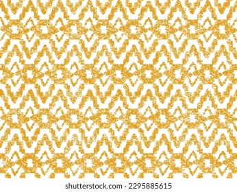 Seamless abstract Kaleidoscope Design.Ornament Made from Stitches for Textile Design, Greeting Cards, Background, Invitations, Wallpaper, Tapestry.simple yellow zigzag pattern with white background.