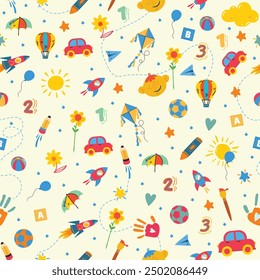 Patrón floral Abstractas sin fisuras de los niños