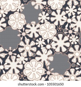 Seamless abstract lace floral pattern-model for design of gift packs, patterns fabric, wallpaper, web sites, etc.