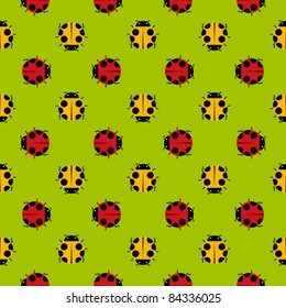 seamless abstract ladybug pattern background