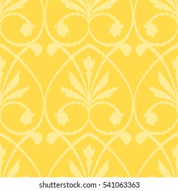 Seamless abstract leaf and flower ornament pattern