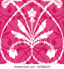 Seamless abstract leaf and flower ornament background pattern