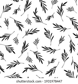 Seamless and abstract leaf illustration pattern,