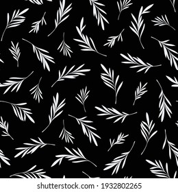 Patrón de ilustración foliar abstracto y sin soldadura,