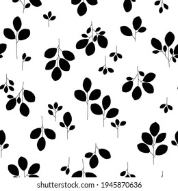 Seamless and abstract leaf illustration pattern,