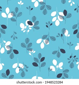Seamless and abstract leaf illustration pattern,