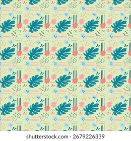 Design de padrão de folha abstrato sem costura
