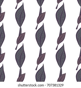 Seamless abstract leaves illustrations background. Cartoon style vector graphic.