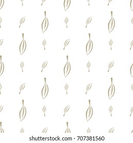 Seamless abstract leaves illustrations background. Cartoon style vector graphic.