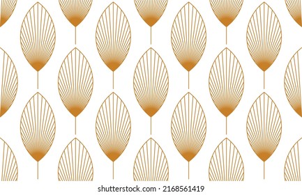 Seamless  abstract leaves on white. Vector Illustration.