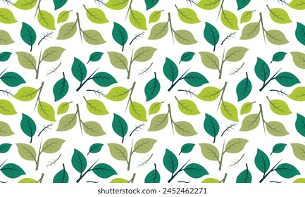 Seamless abstract leaves pattern background