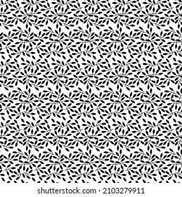 Seamless abstract leaves pattern on white