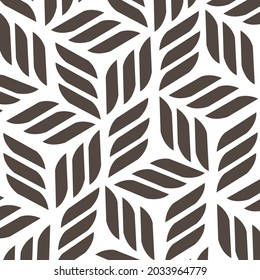 Seamless abstract leaves pattern vector background