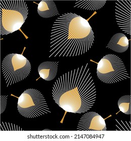 Seamless abstract leaves pattern. Vector Illustration.