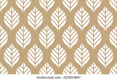 Seamless abstract leaves pattern. Vector Illustration.