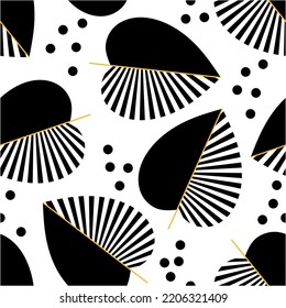 Seamless abstract leaves pattern. Vector Illustration.