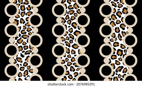 Seamless abstract leopard skin pattern. Vector Illustration.