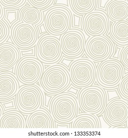 Seamless abstract light hand-drawn pattern with spirals. Vector illustration