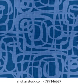 Seamless abstract line drawing background pattern