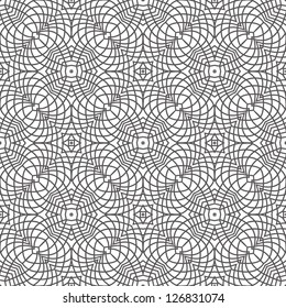 seamless abstract line floral pattern background