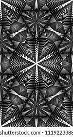 Seamless abstract line pattern in black and white. Vector abstract background with strips and triangles. Decorative background. Seamless monochrome abstract pattern.