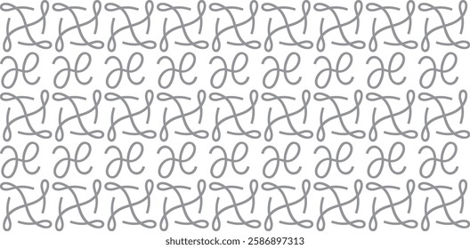 Seamless Abstract Line Pattern in Gray.