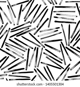 Seamless abstract line pattern with handmade brushstroke shapes.