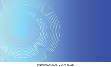 Seamless abstract linear pattern on blue vector background with minimalist geometric elements, perfect for contemporary design, digital surfaces, and modern branding visuals