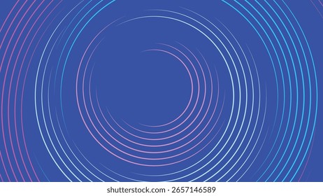 Seamless abstract linear pattern on blue vector background with minimalist geometric elements, perfect for contemporary design, digital surfaces, and modern branding visuals