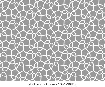 Seamless abstract linear pattern with thin curl lines and scrolls. Elegant line texture for textile, wrapper and other printing