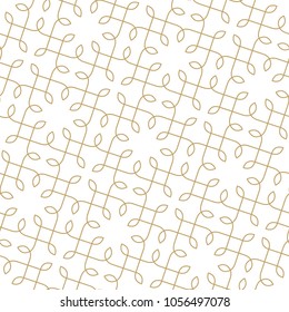 Seamless abstract linear pattern with thin curl lines and scrolls. Elegant line texture for textile, wrapper and other printing