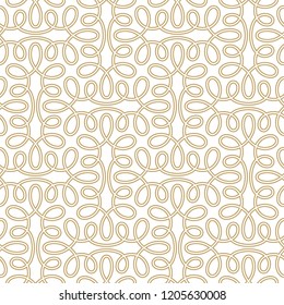 Seamless abstract linear pattern with thin curl lines and scrolls. Elegant line texture for textile, wrapper and other printing