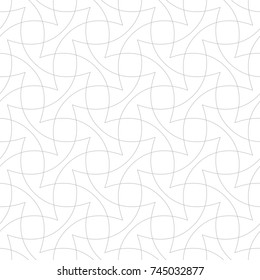 Seamless abstract linear pattern with thin curl lines and scrolls. Elegant line texture for textile, wrapper and other printing