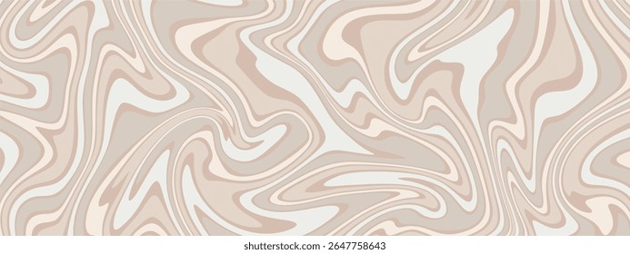 A seamless abstract marble background with fluid, wavy patterns in soft beige, cream, and taupe tones. It gives an elegant, calming, and modern aesthetic suitable for design and decor.