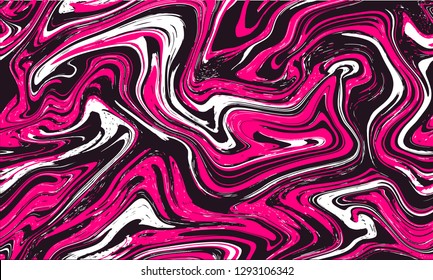 Seamless abstract marble pattern texture.  Ebru style. Purple and pink colors. Vector background.   Ebru , aqua ink. Vector. Marble pattern.