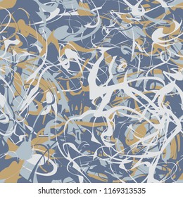 Seamless abstract marble pattern. Vector illustration. Liquid paint on water