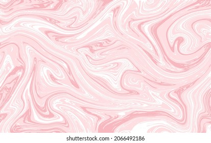 Seamless abstract marble pattern, wood texture, watercolor marble pattern. White and pink colors. Hand drawn vector background.