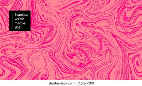 Seamless abstract marble pattern, wood texture, watercolor marble pattern. Ebru style.Purple and pink colors. Hand drawn vector background. Trendy textile, fabric, wrapping. Aqua ink painting on water