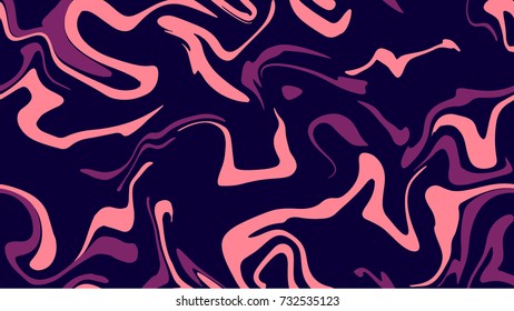 Seamless abstract marble pattern, wood texture, watercolor marble pattern. Ebru style.Purple and pink colors. Hand drawn vector background. Trendy textile, fabric, wrapping. Aqua ink painting on water