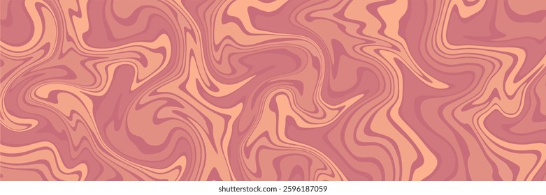 a seamless, abstract marble vector background with fluid, organic swirls in warm, earthy tones of pink and beige.