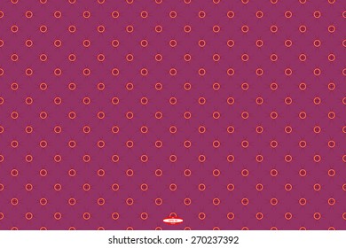 seamless abstract marsala pattern purple texture with copper hoop with dark brown line isolated on purple background. vector illustration