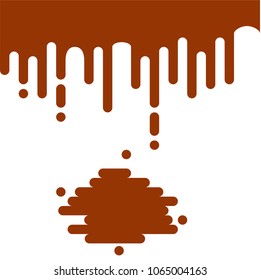 seamless abstract melting chocolate rounded lines halftone transition and splash vector background illustration
