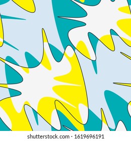 Seamless abstract memphis pattern with shapes.